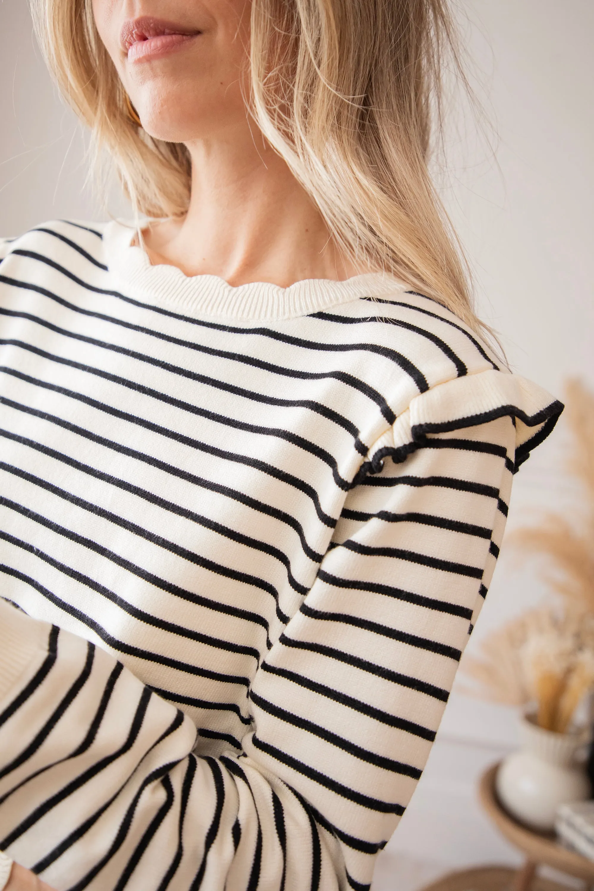 Rylie Stripe Black - Trui