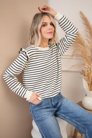 Rylie Stripe Black - Trui