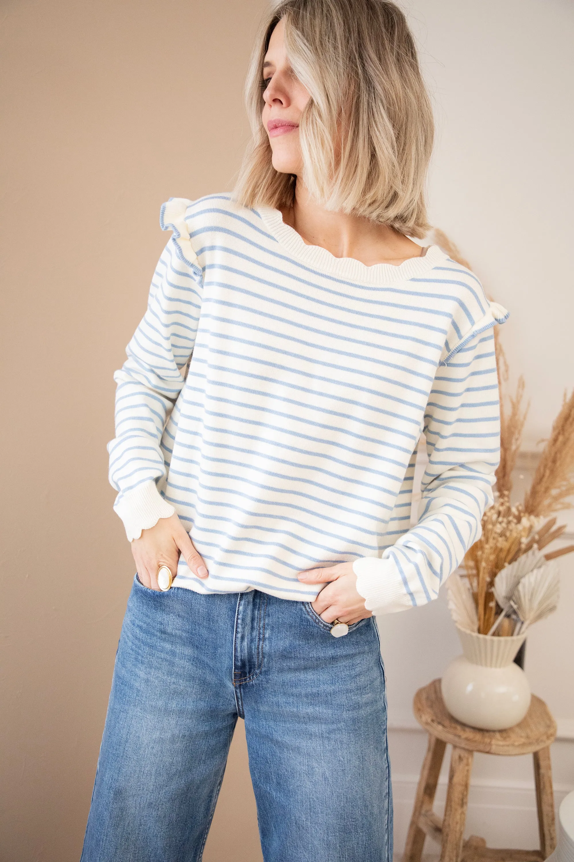 Rylie Stripe Blue - Trui