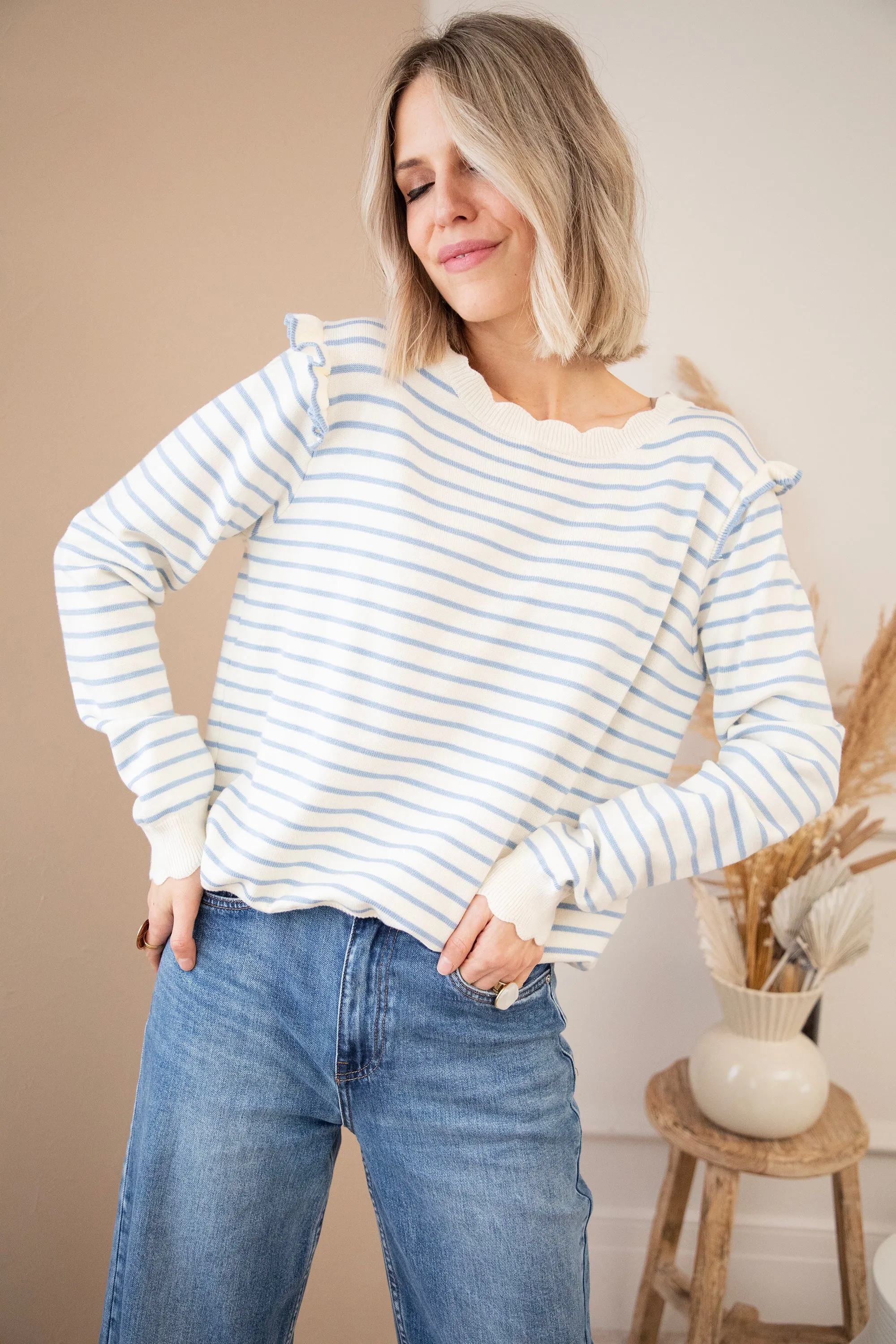 Rylie Stripe Blue - Trui