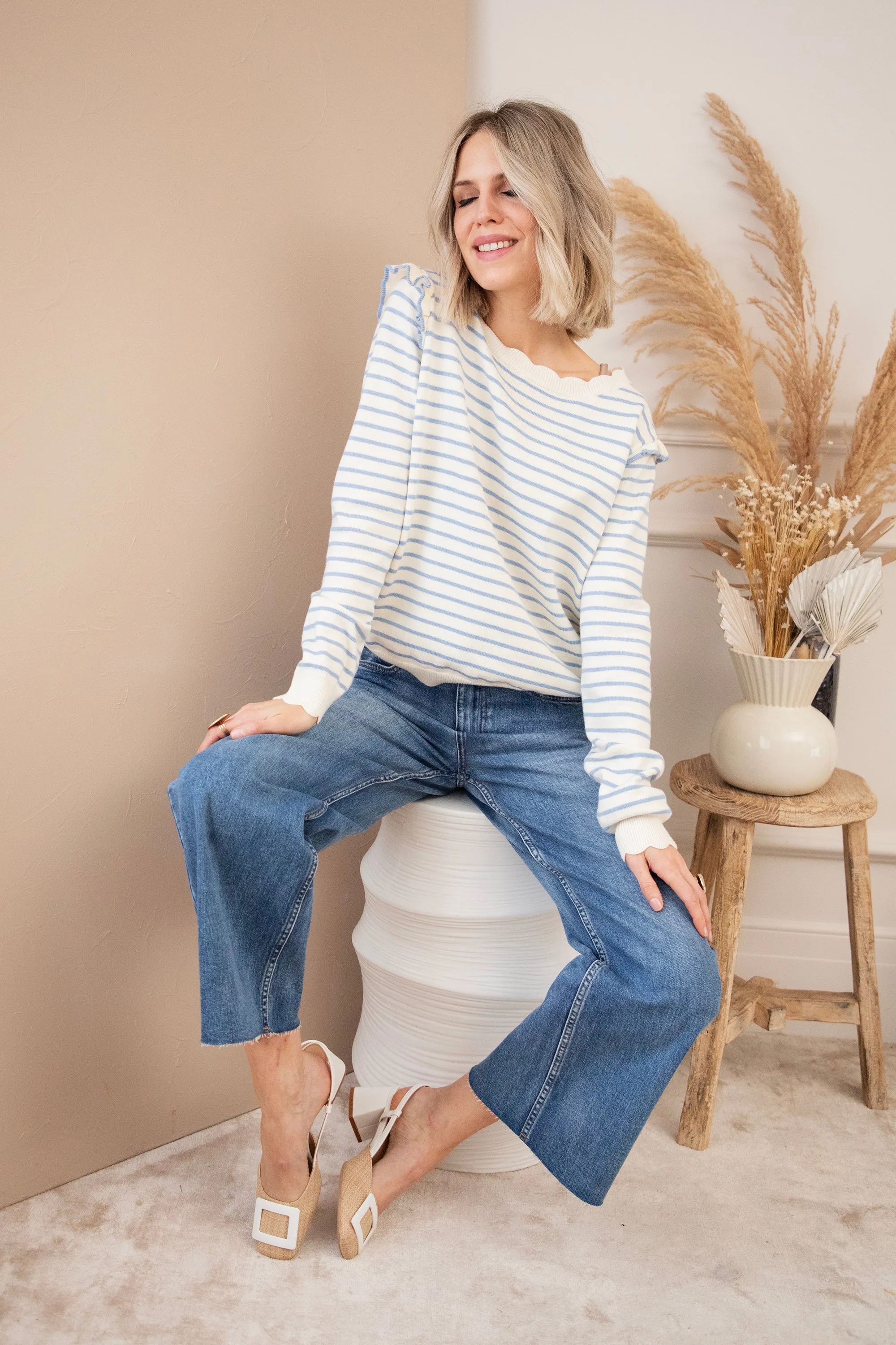 Rylie Stripe Blue - Trui