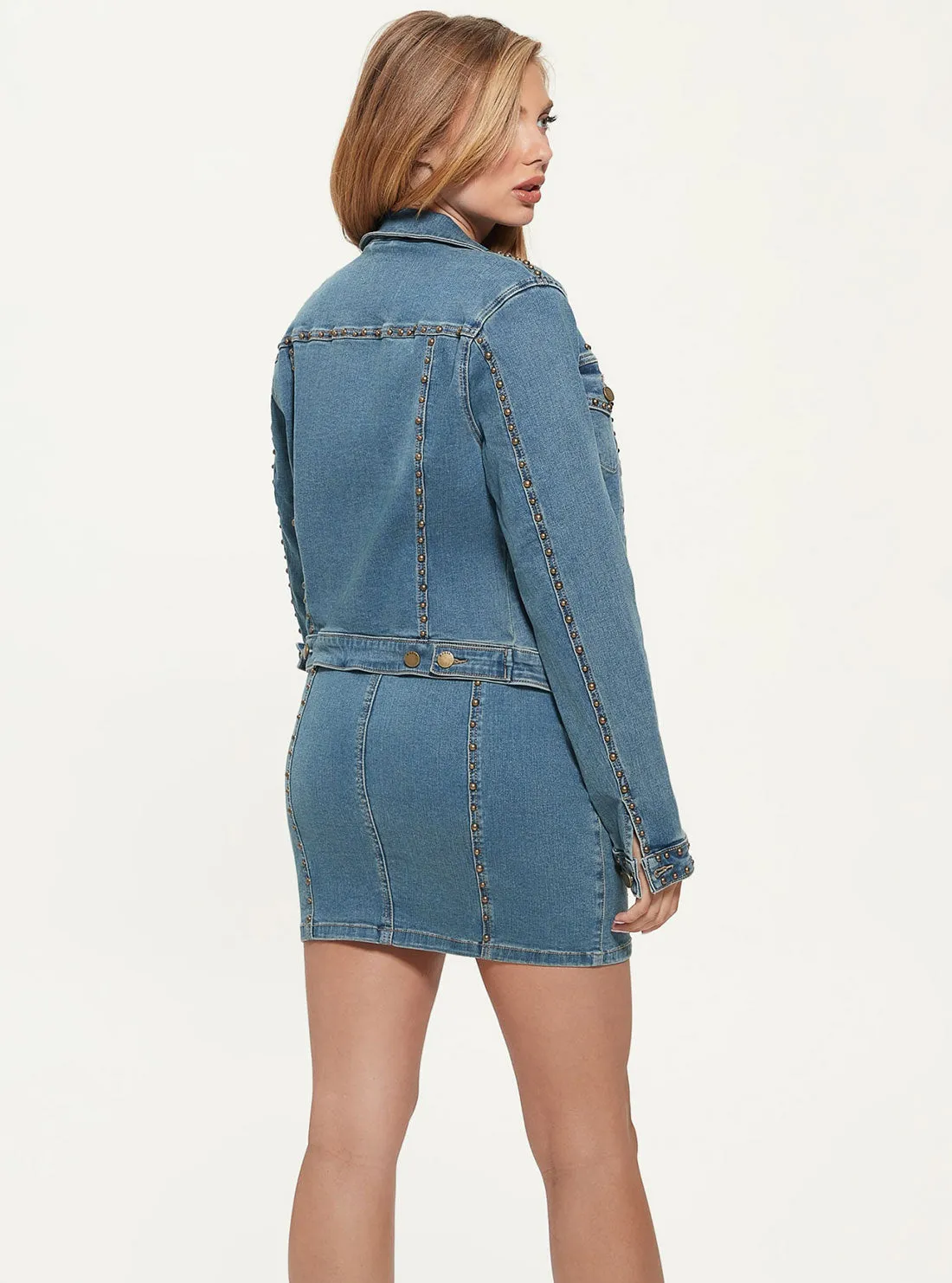 Saddle Blue Sexy Denim Trucker Jacket