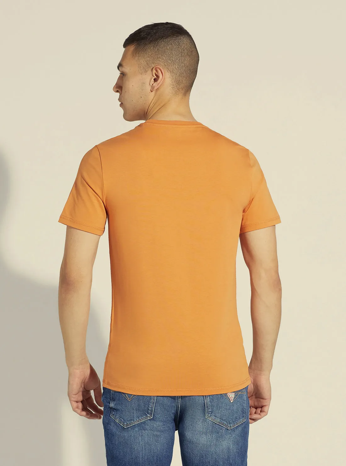 Saffron Peach Blurry Logo T-Shirt