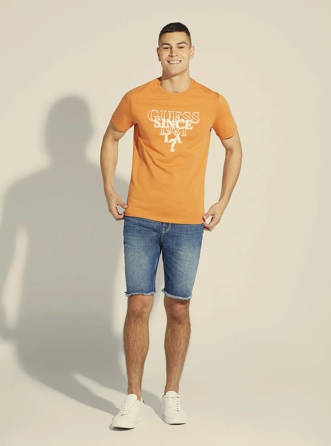 Saffron Peach Blurry Logo T-Shirt