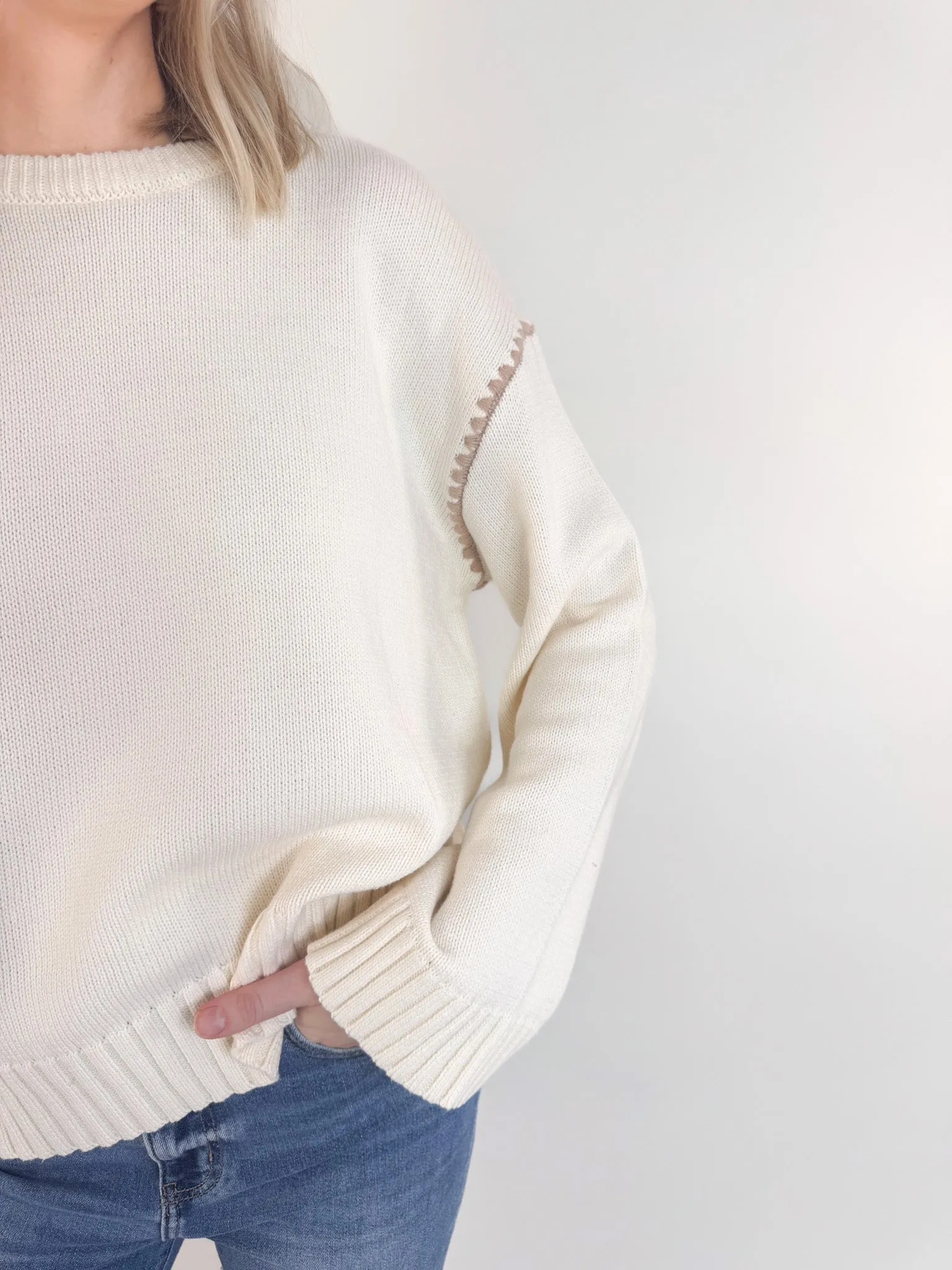 Sally Blanket Stitch Sweater