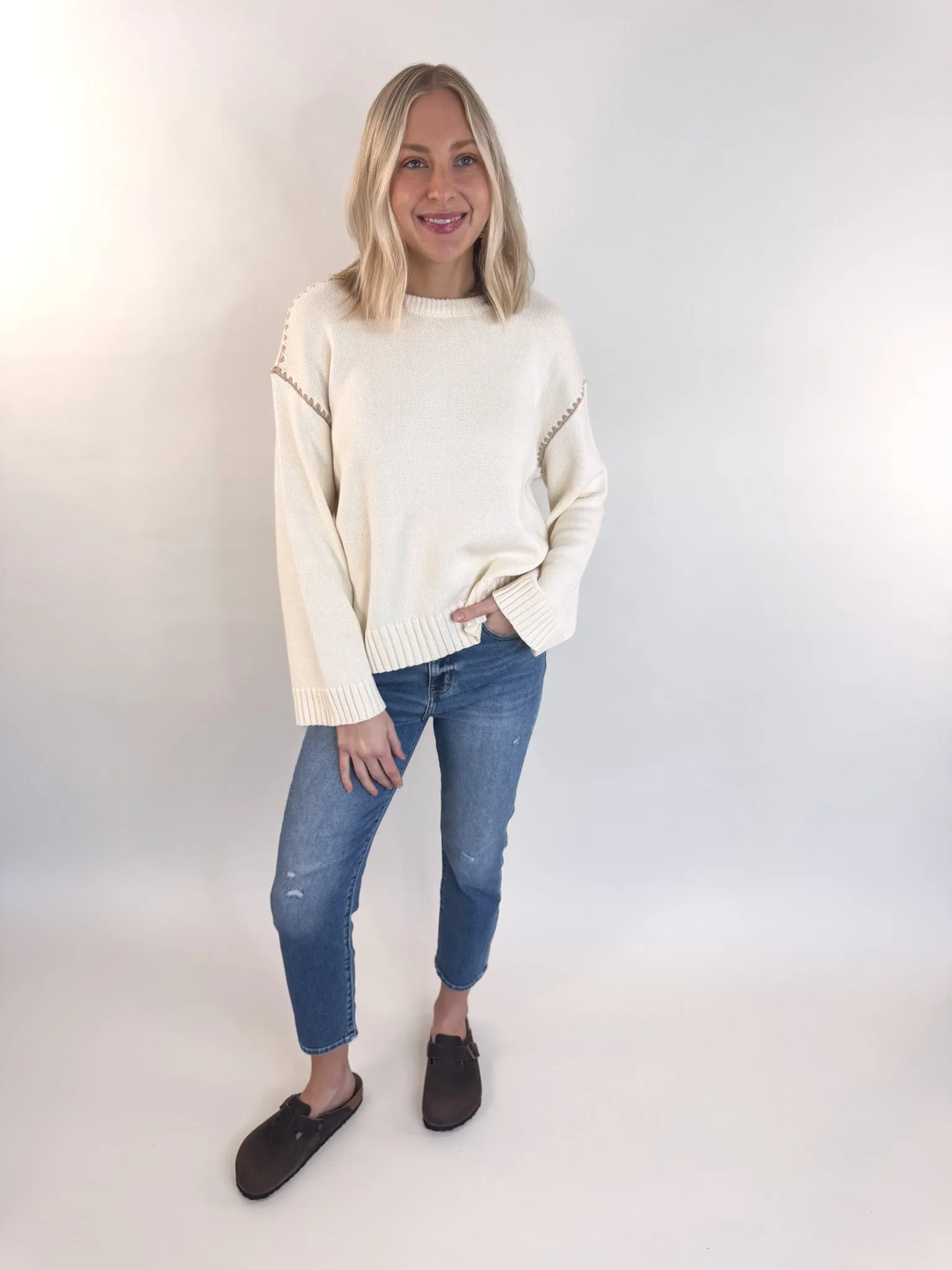 Sally Blanket Stitch Sweater