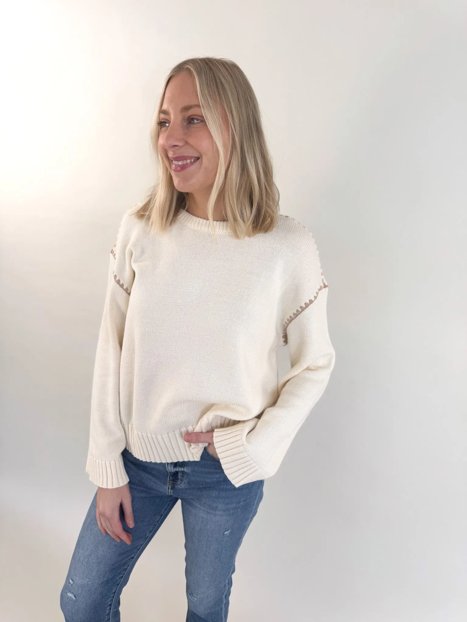 Sally Blanket Stitch Sweater