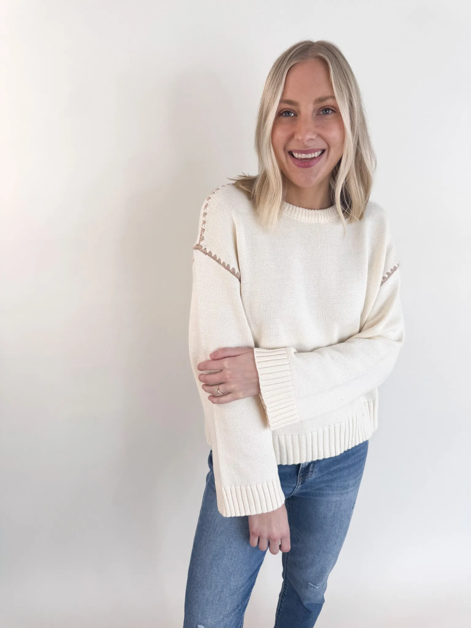 Sally Blanket Stitch Sweater