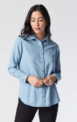 SHELBY DENIM SHIRT IN LIGHT DENIM