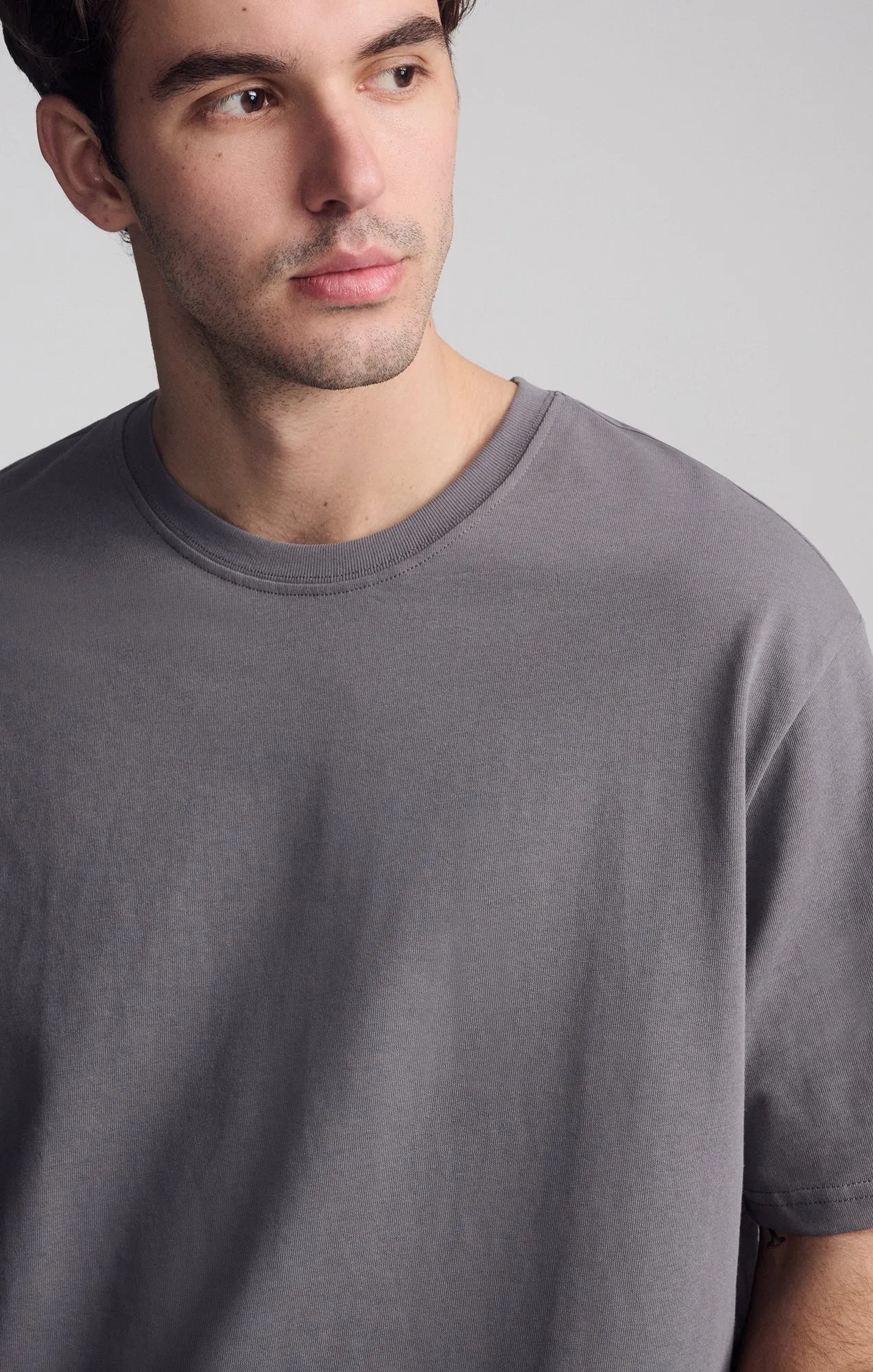 SHORT SLEEVE CREW NECK T-SHIRT IN QUIET SHADE