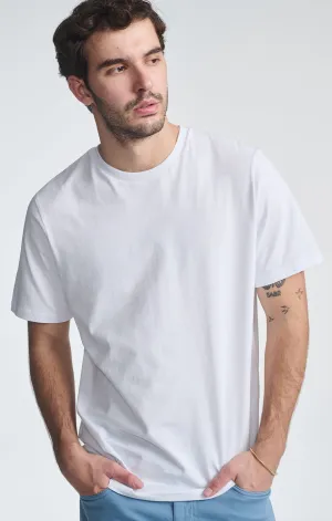 SHORT SLEEVE CREW NECK T-SHIRT IN WHITE
