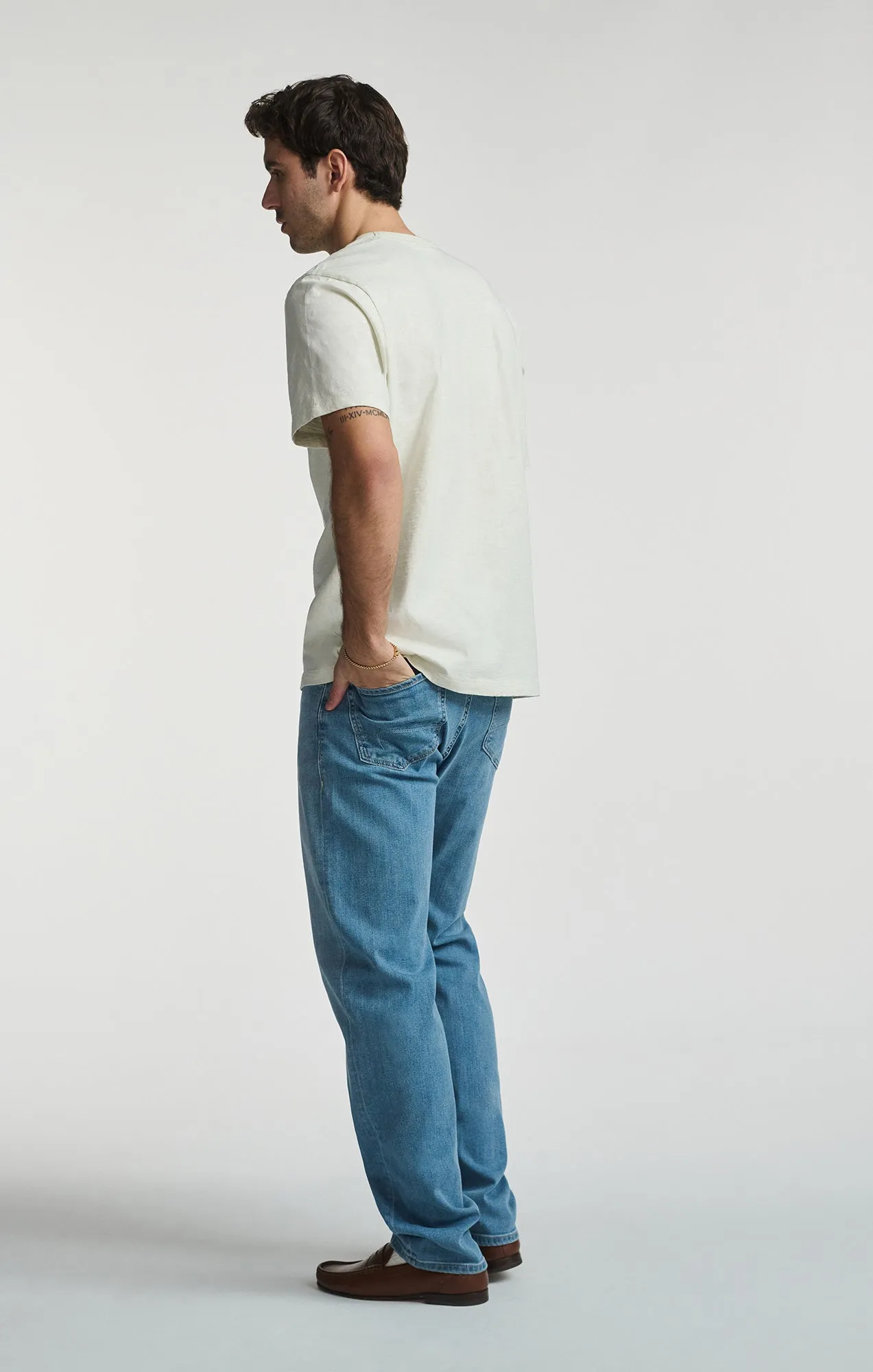 SLUB SHORT SLEEVE T-SHIRT IN FOGGY DEW
