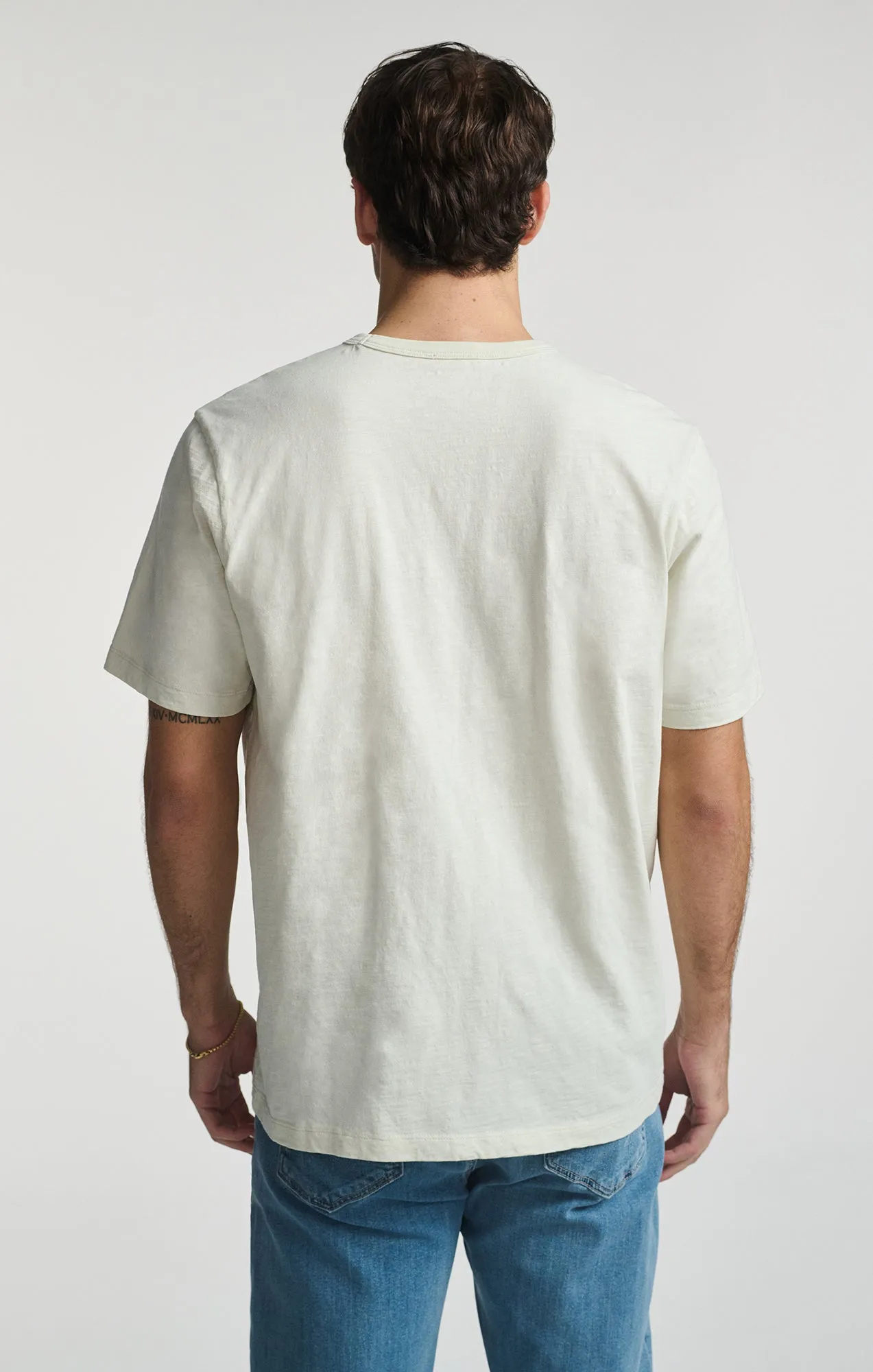 SLUB SHORT SLEEVE T-SHIRT IN FOGGY DEW