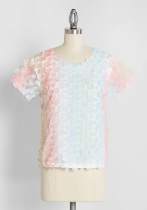 Spectacle in Petals Embellished Top