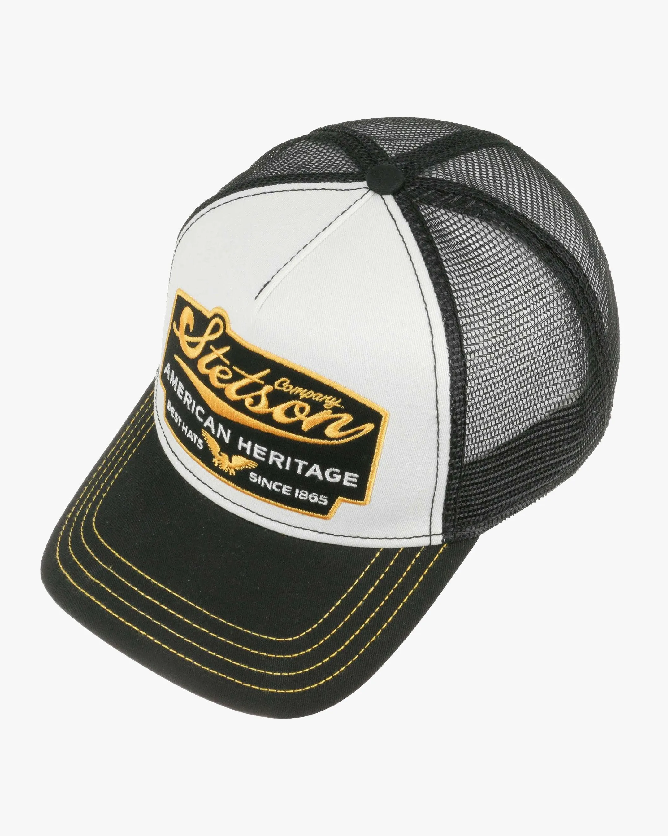 Stetson American Heritage Trucker Cap - Black / White