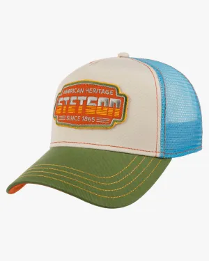 Stetson Lightning Trucker Cap - Green / Light Khaki