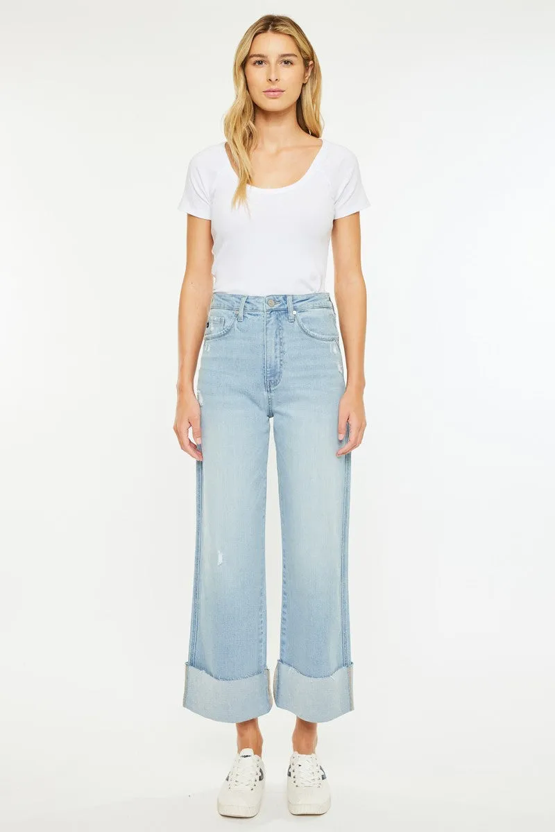 Sully 90's Cropped Wide Leg Jeans