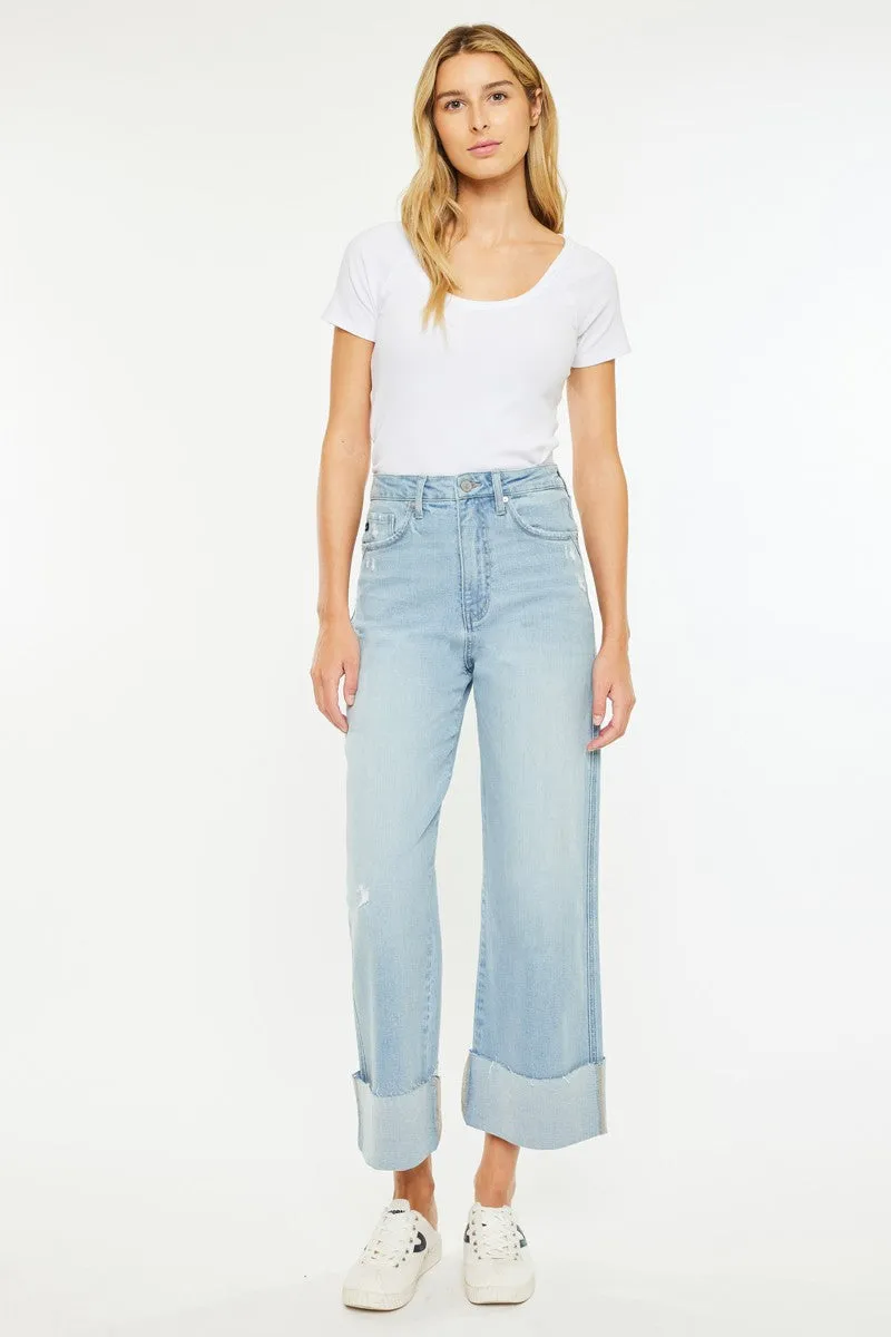 Sully 90's Cropped Wide Leg Jeans