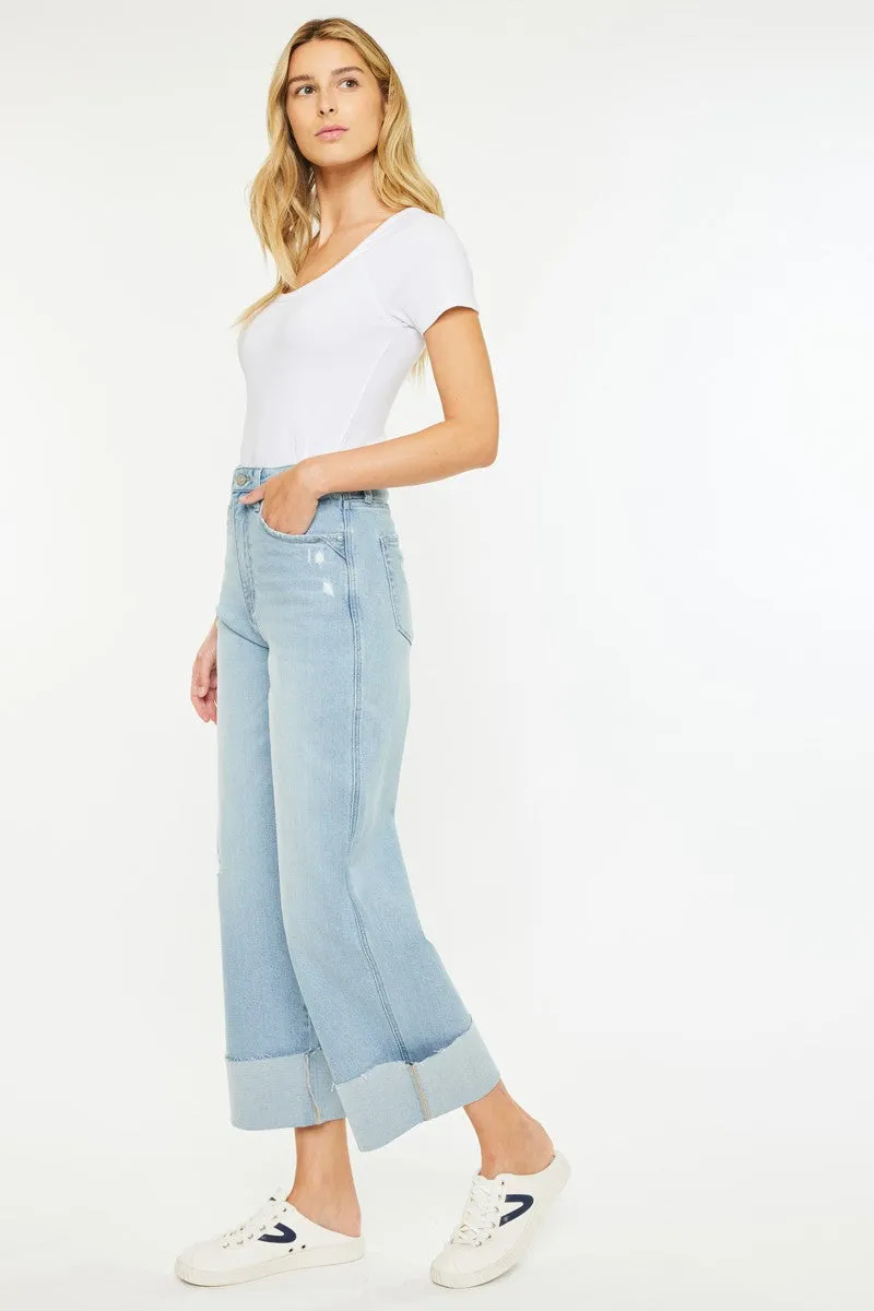 Sully 90's Cropped Wide Leg Jeans