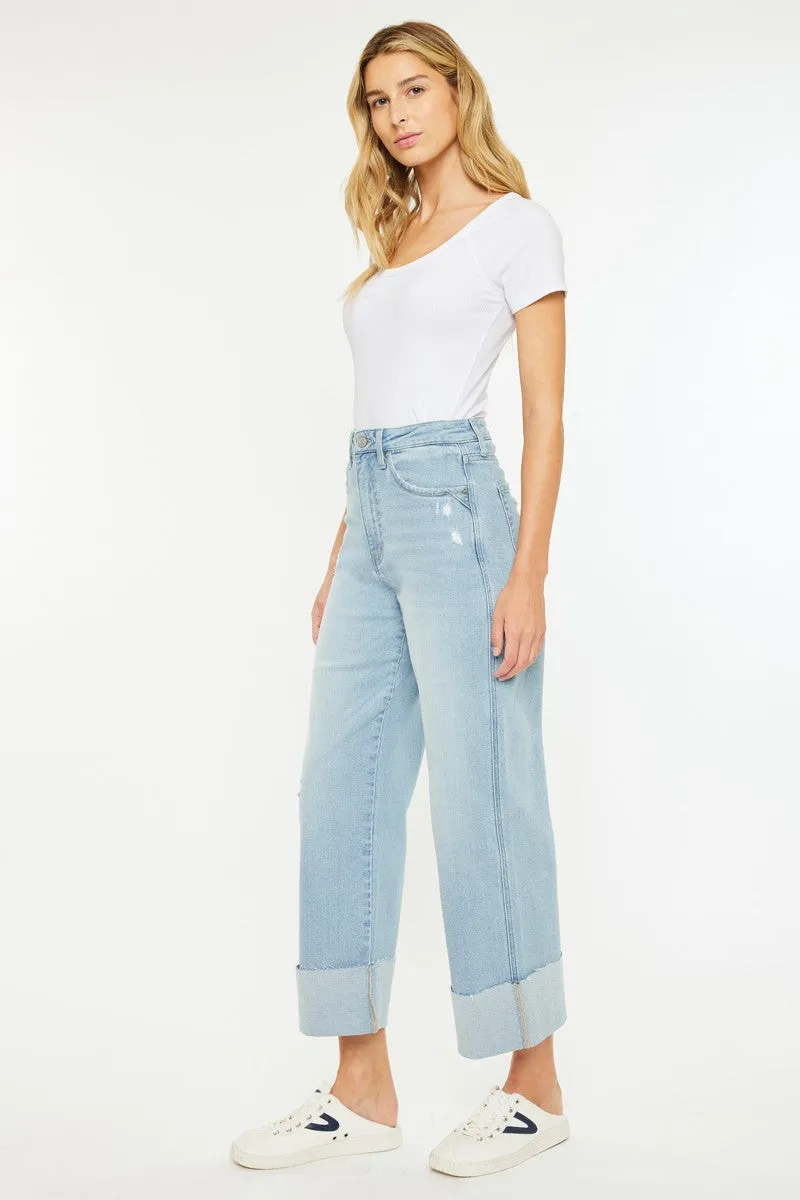 Sully 90's Cropped Wide Leg Jeans