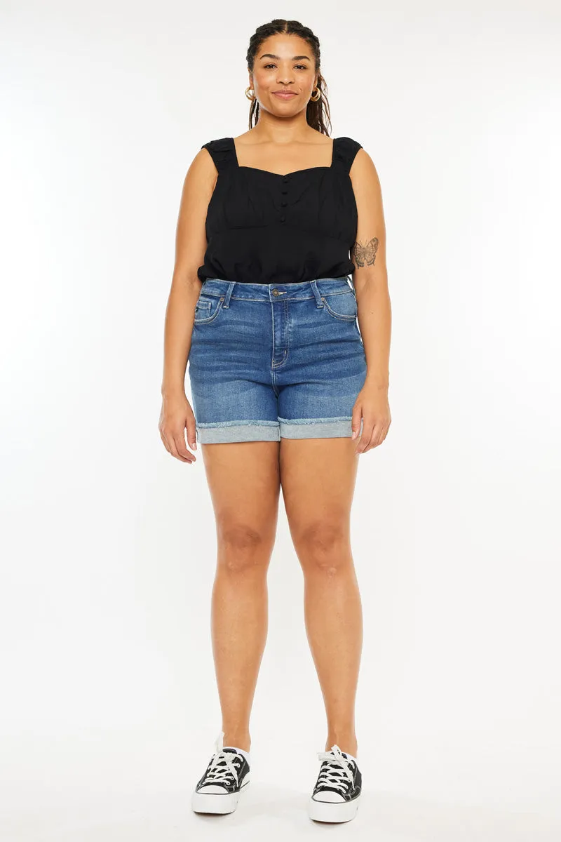 Sunny High Rise Shorts (Plus Size)