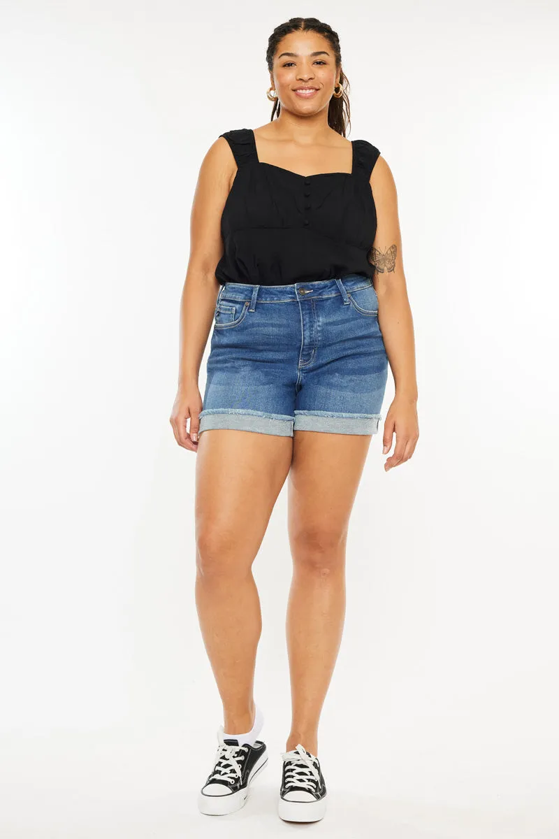 Sunny High Rise Shorts (Plus Size)