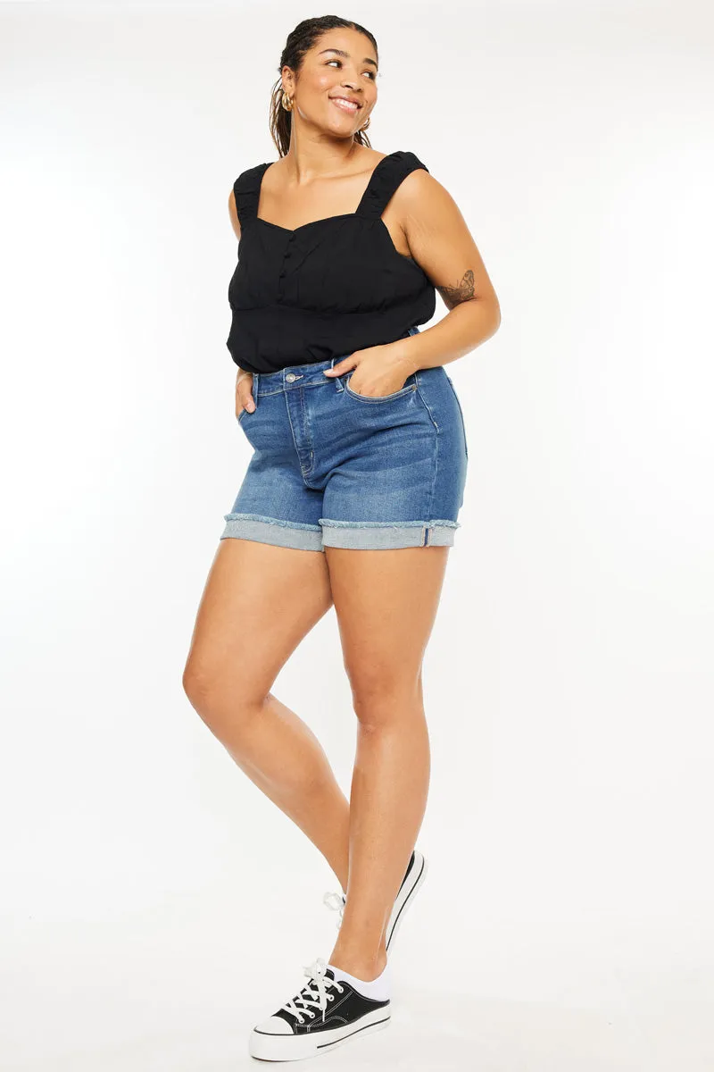 Sunny High Rise Shorts (Plus Size)