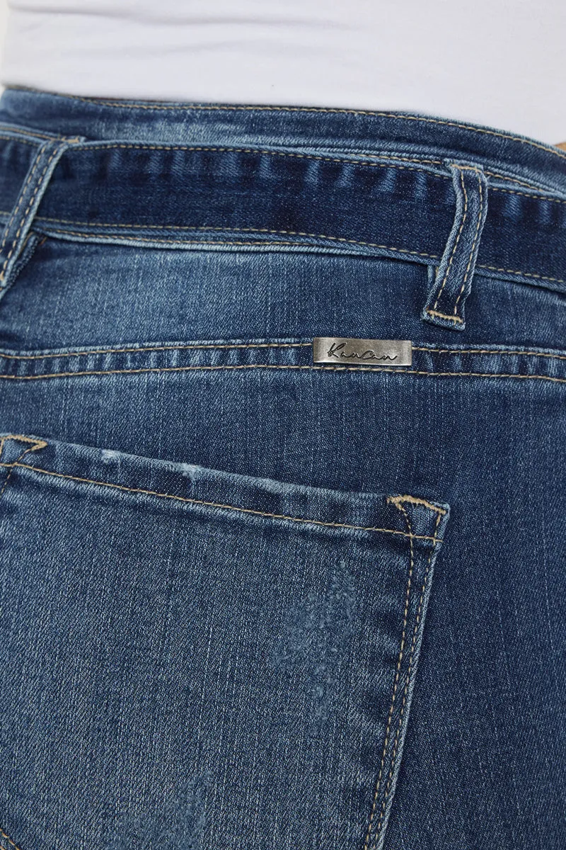 Sunny Ultra High Rise Belted Ankle Skinny Jeans