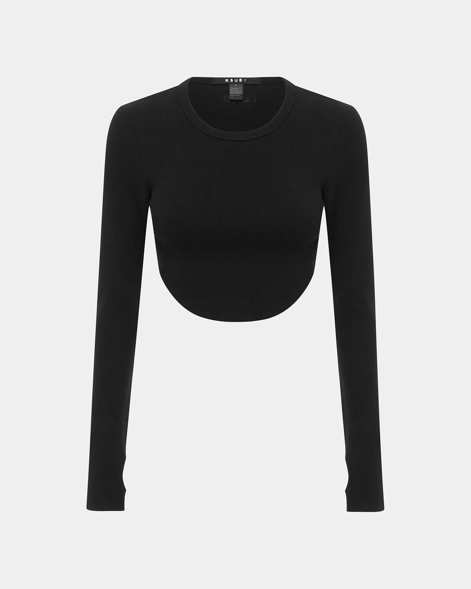 SYNDICATE CROP LS TEE BLACK
