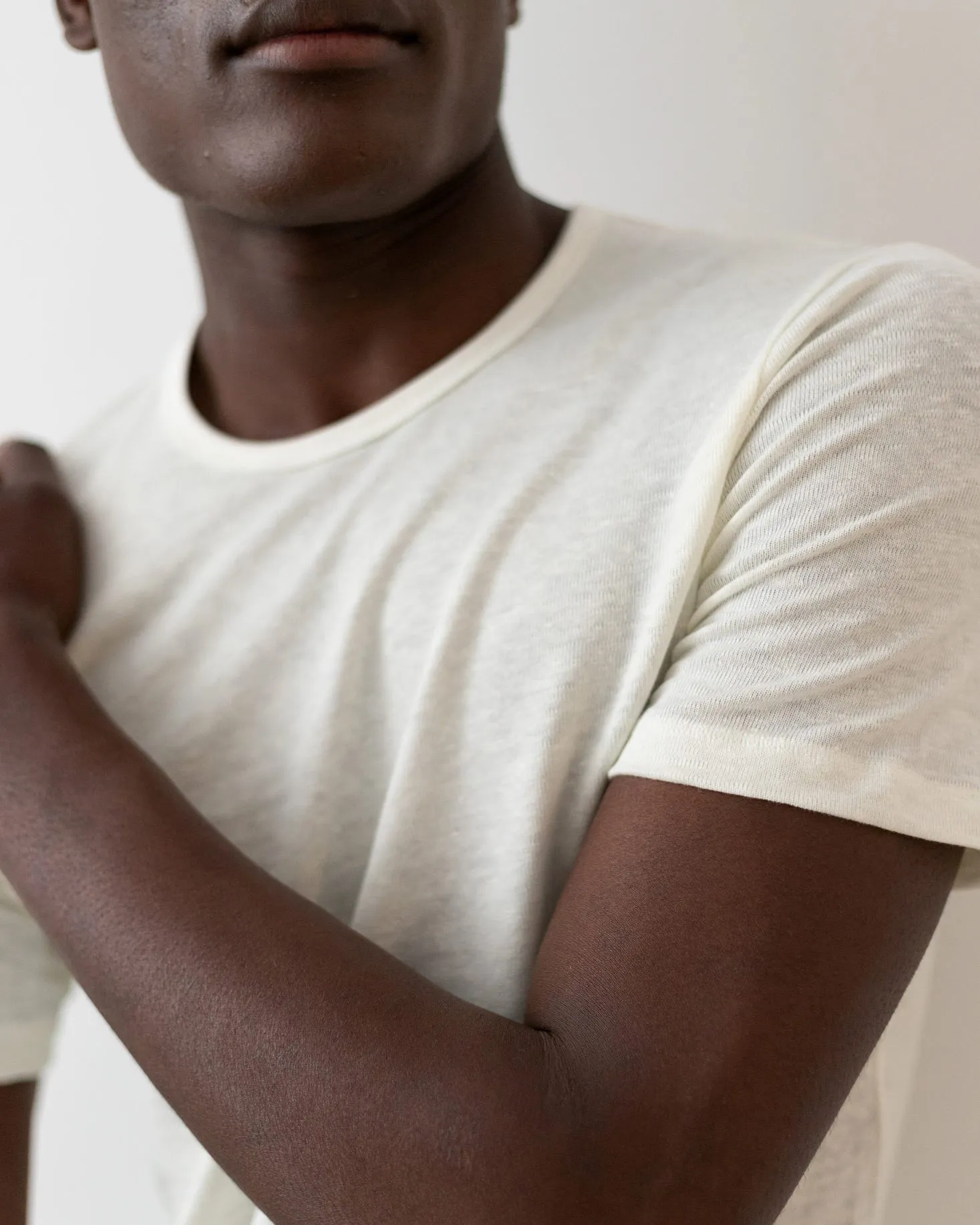 TA-CT Kern Linen T Shirt - Off White