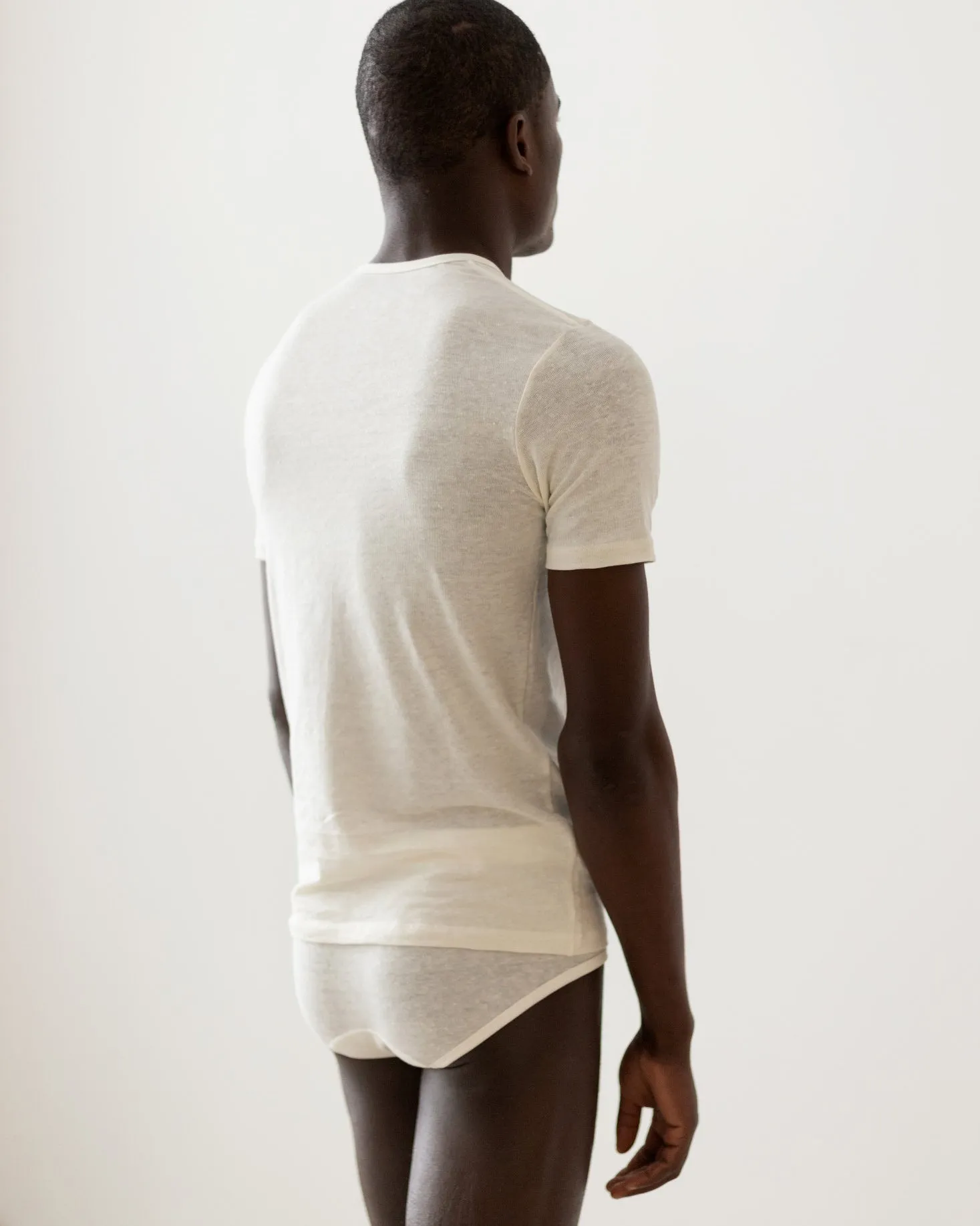 TA-CT Kern Linen T Shirt - Off White