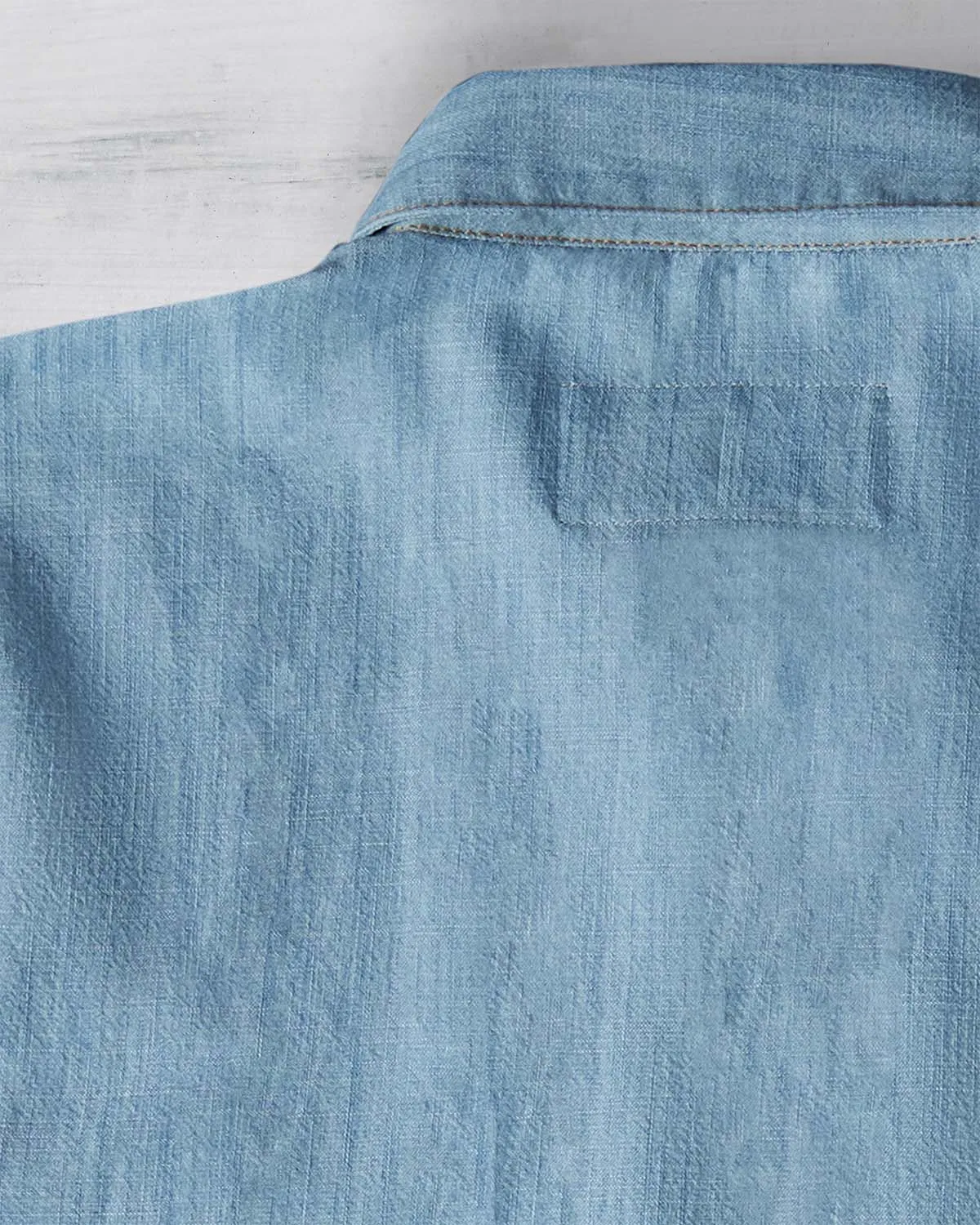 The Braided Cotton Tape Shirt - Light Blue
