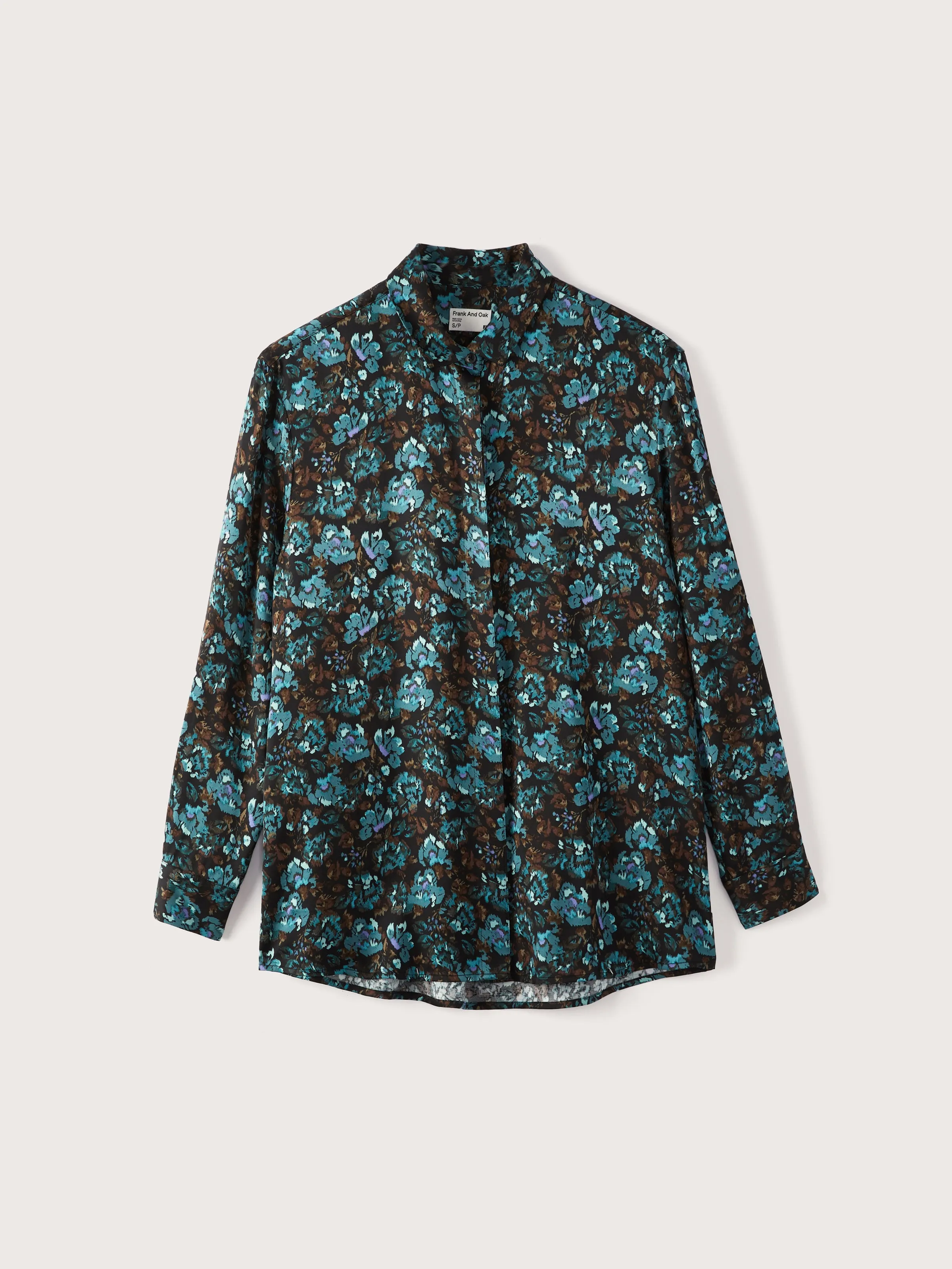 The Satin Blouse in Dark Green