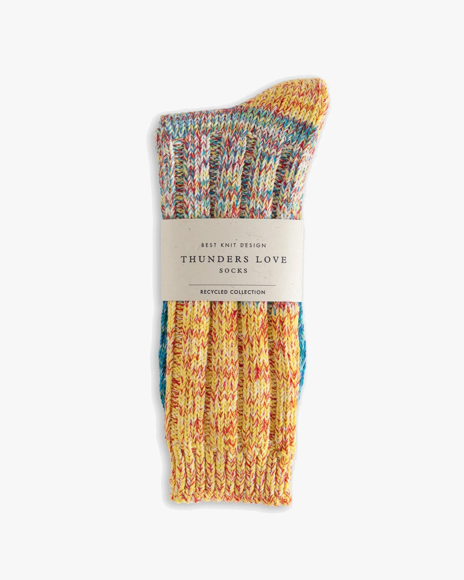 Thunders Love Charlie Collection Socks - Strange Blue / Yellow Mix