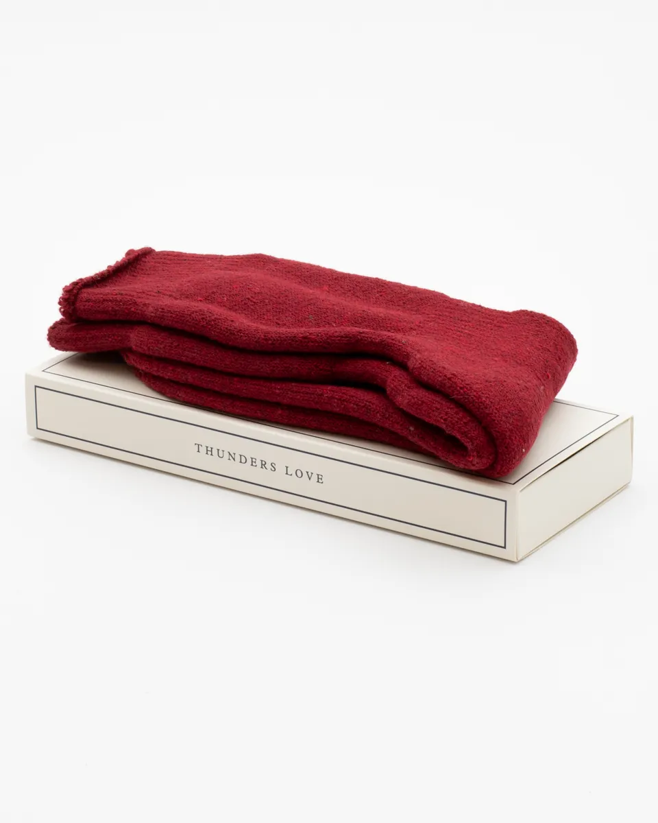 Thunders Love Outdoor Collection Recycled Wool Socks - Dark Red