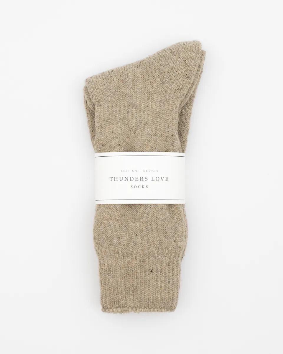 Thunders Love Outdoor Collection Recycled Wool Socks - Sand