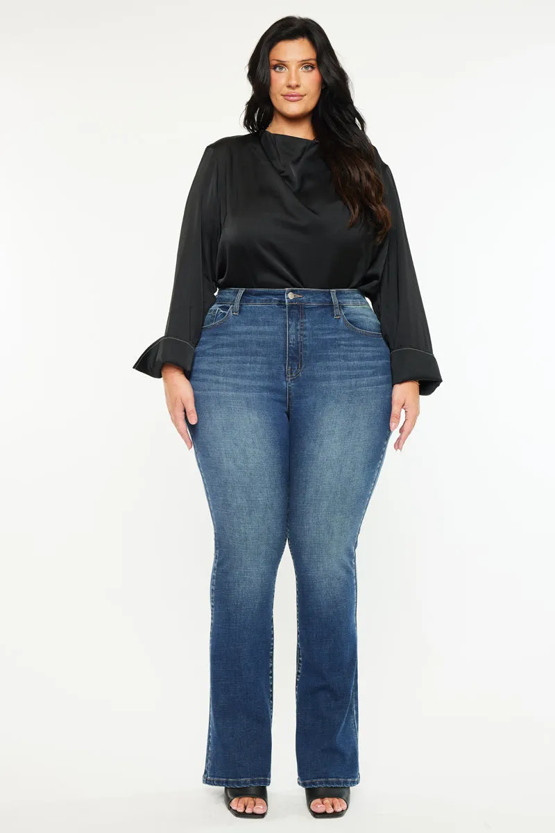 Tiffany High Rise Skinny Bootcut Jeans (Plus Size)