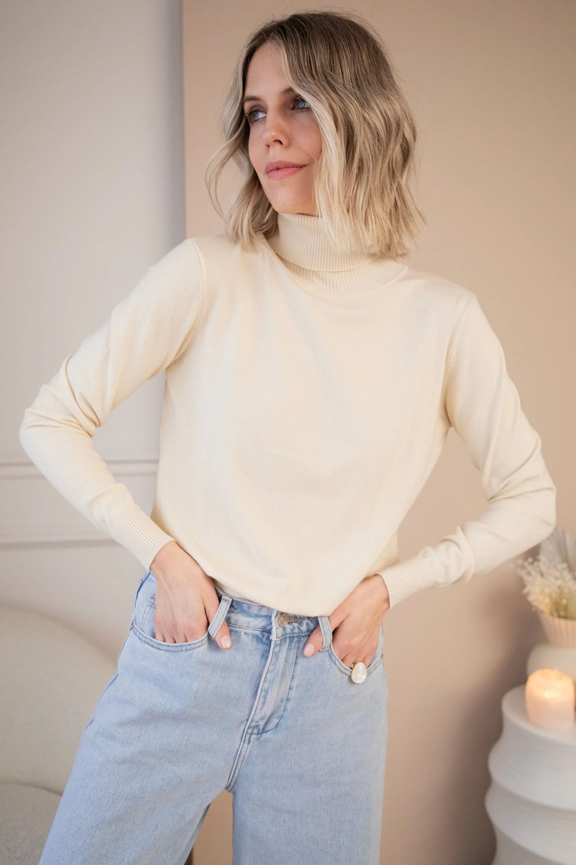 Tonya Turtle Beige - Trui