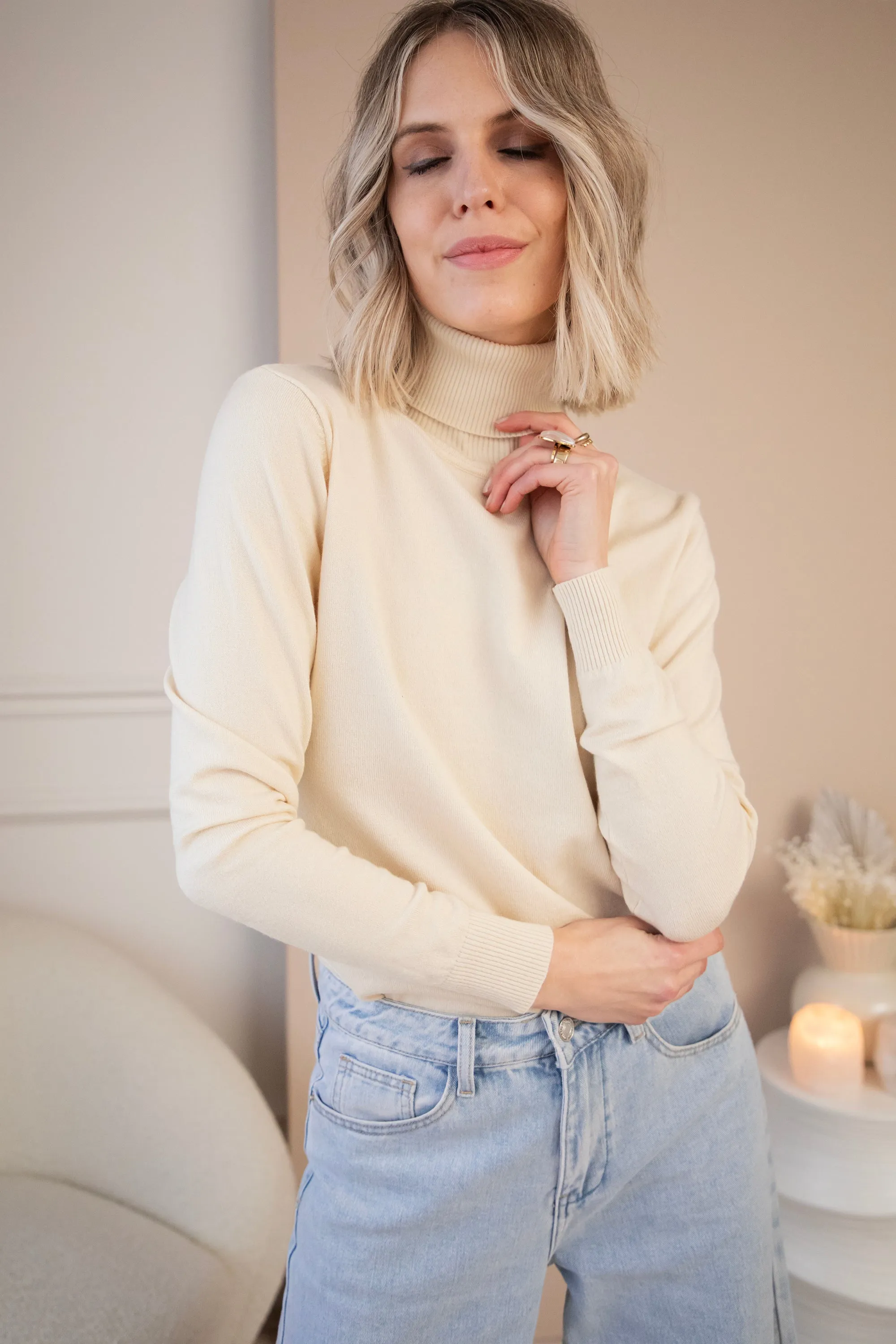 Tonya Turtle Beige - Trui