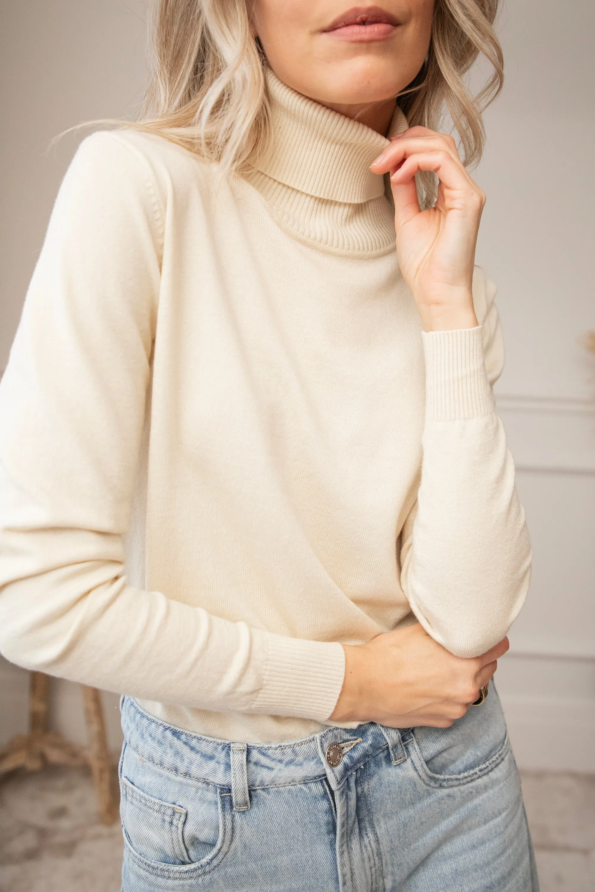 Tonya Turtle Beige - Trui