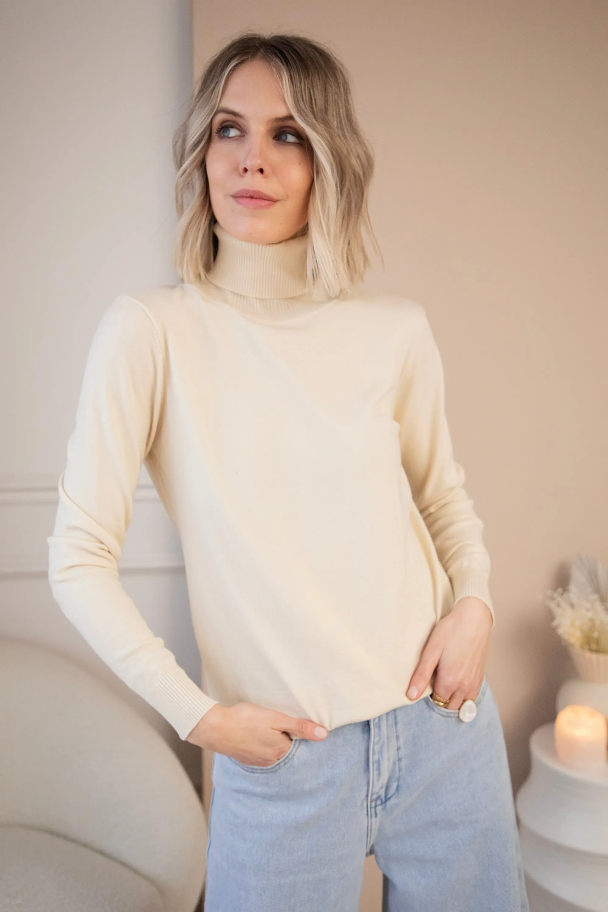 Tonya Turtle Beige - Trui