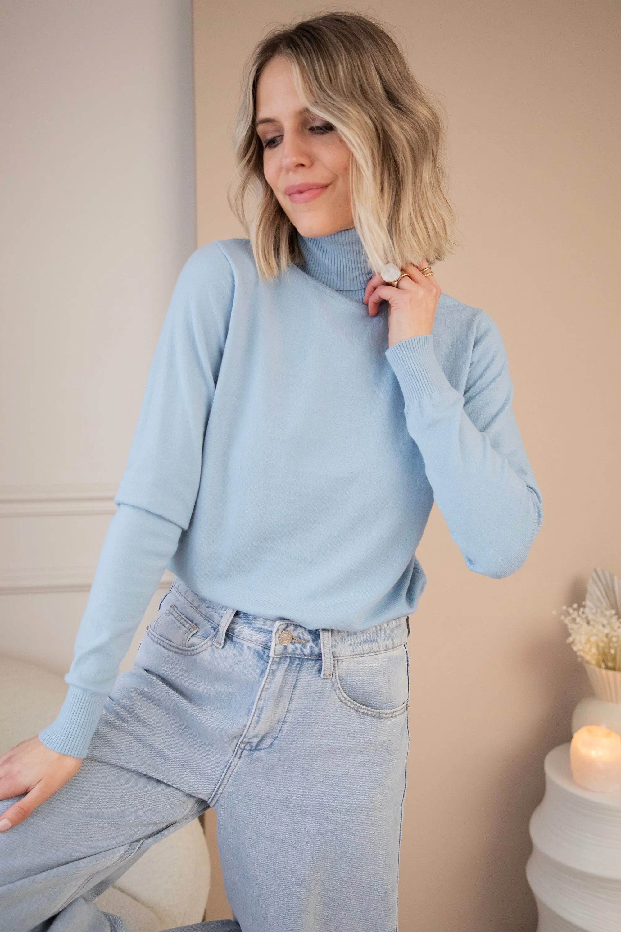 Tonya Turtle Soft Blue - Trui