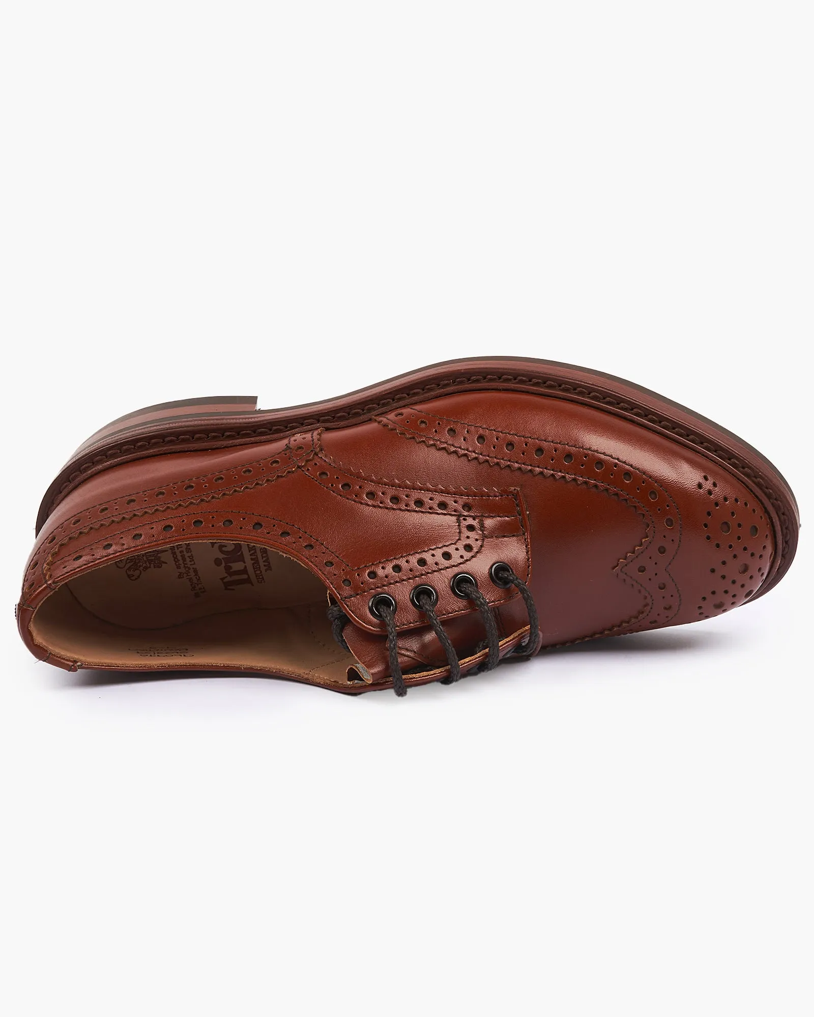 Trickers Bourton Country Derby Brogues - Marron Antique / Dainite Sole