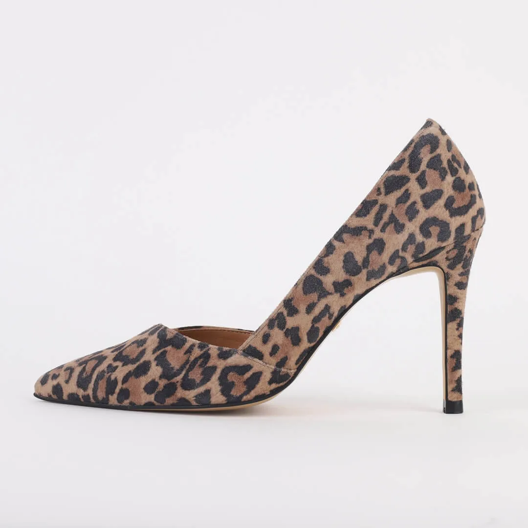 *UK size 3 - MAINZE - leopard , 7cm heels