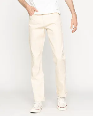 Unbranded UB397 Ecru With Seed Selvedge 13.5oz Straight Fit Mens Jeans - Natural