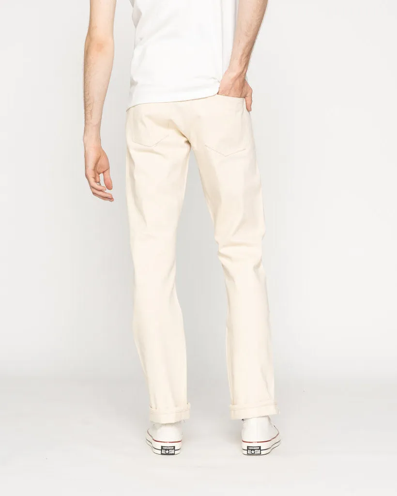 Unbranded UB397 Ecru With Seed Selvedge 13.5oz Straight Fit Mens Jeans - Natural