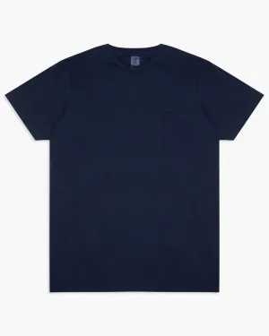 Velva Sheen Natural Indigo Dye Pocket Tee - Blue Indigo