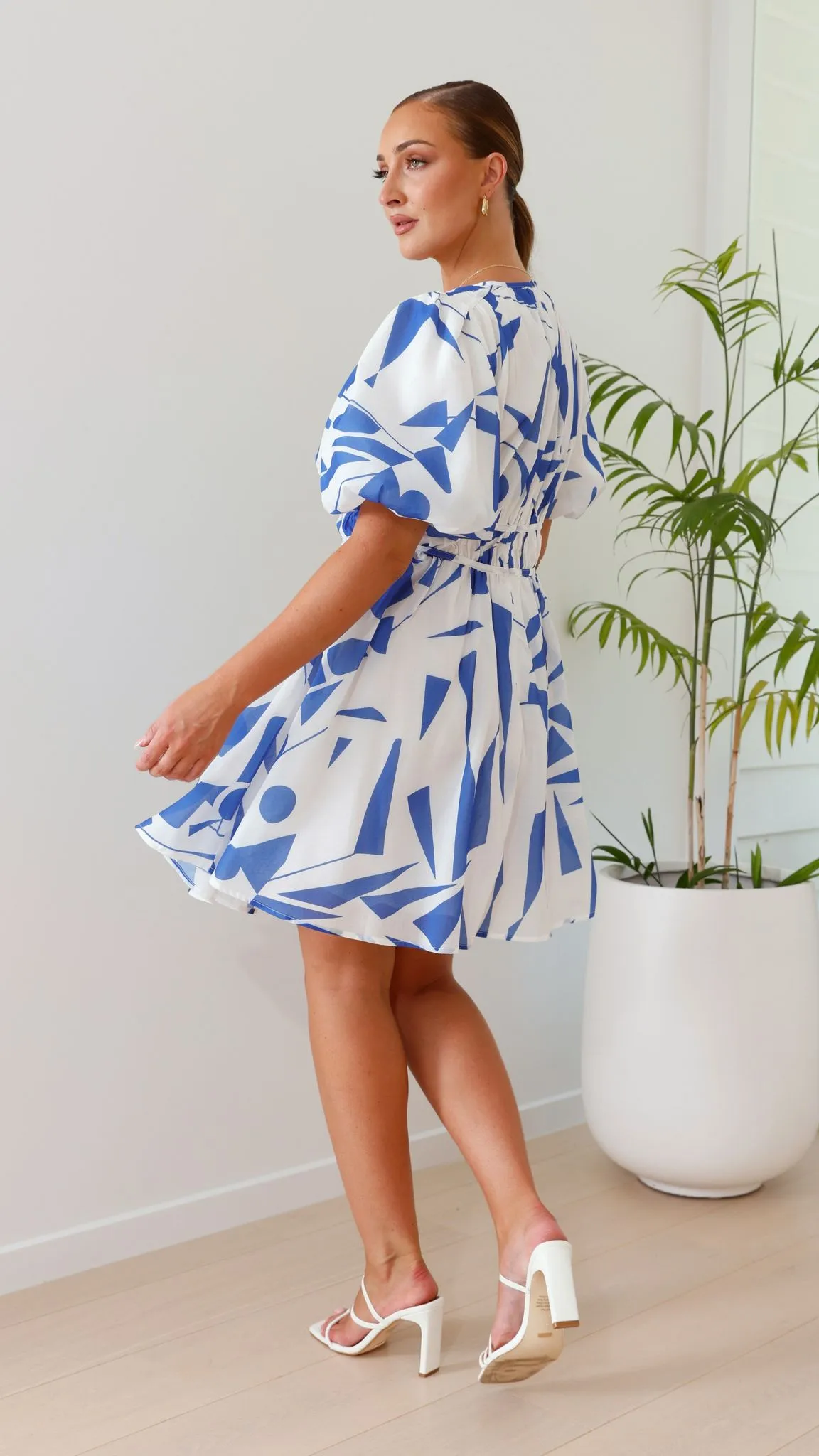 Venice Mini Dress - Blue/White