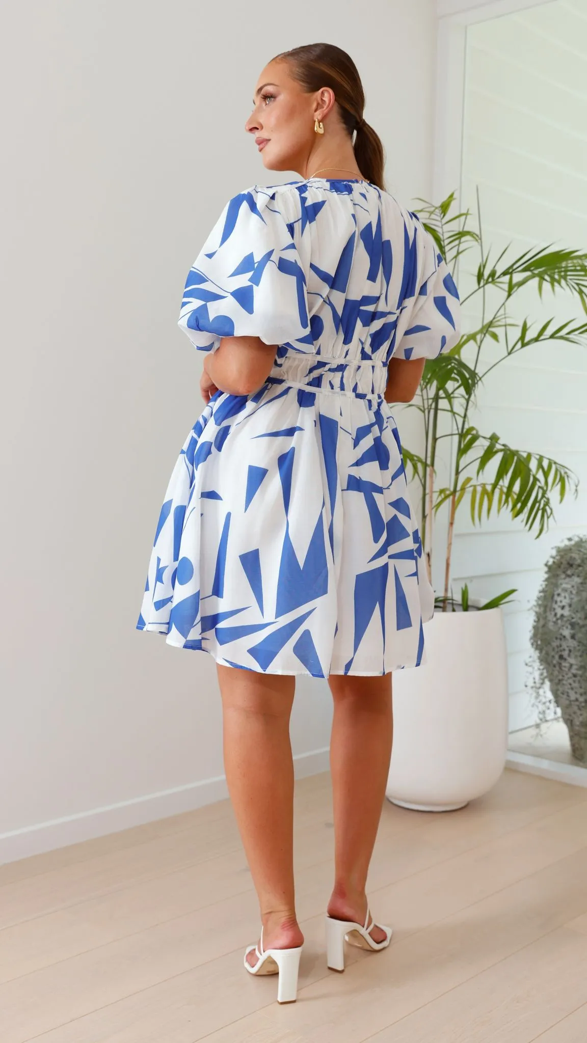 Venice Mini Dress - Blue/White