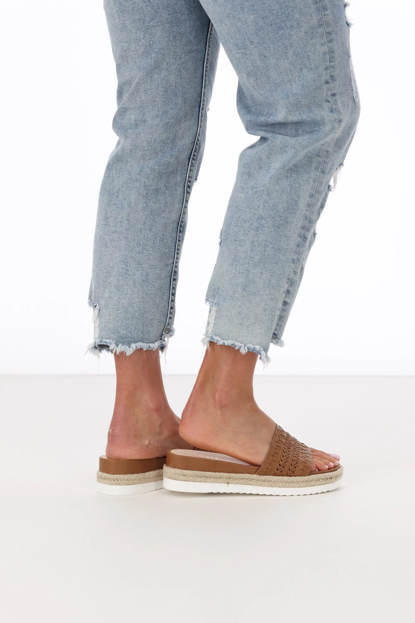 Verali Denver Footbed Slides Tan